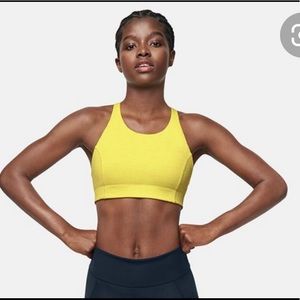 Outdoor Voices x Rapha Yellow Sports Bra Small